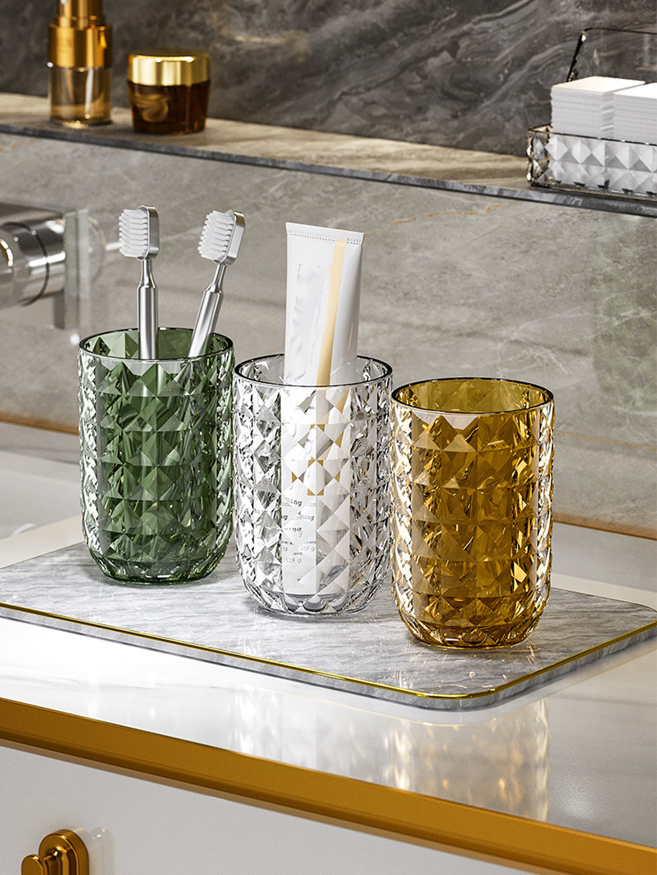 Model Kit Quick - 1Pcs Bathroom Cup Toothbrush Holder Stylish