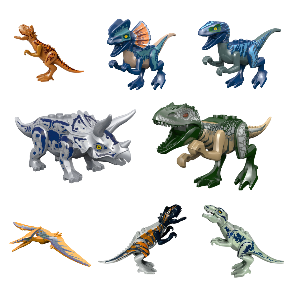 Model Kit Dinosaur - Jurassic Dinosaur Building Blocks Set, World