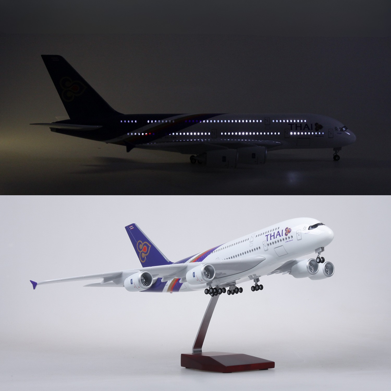 Model Kit Plane - 1/160 Scale Thai A380 Diecast Resin