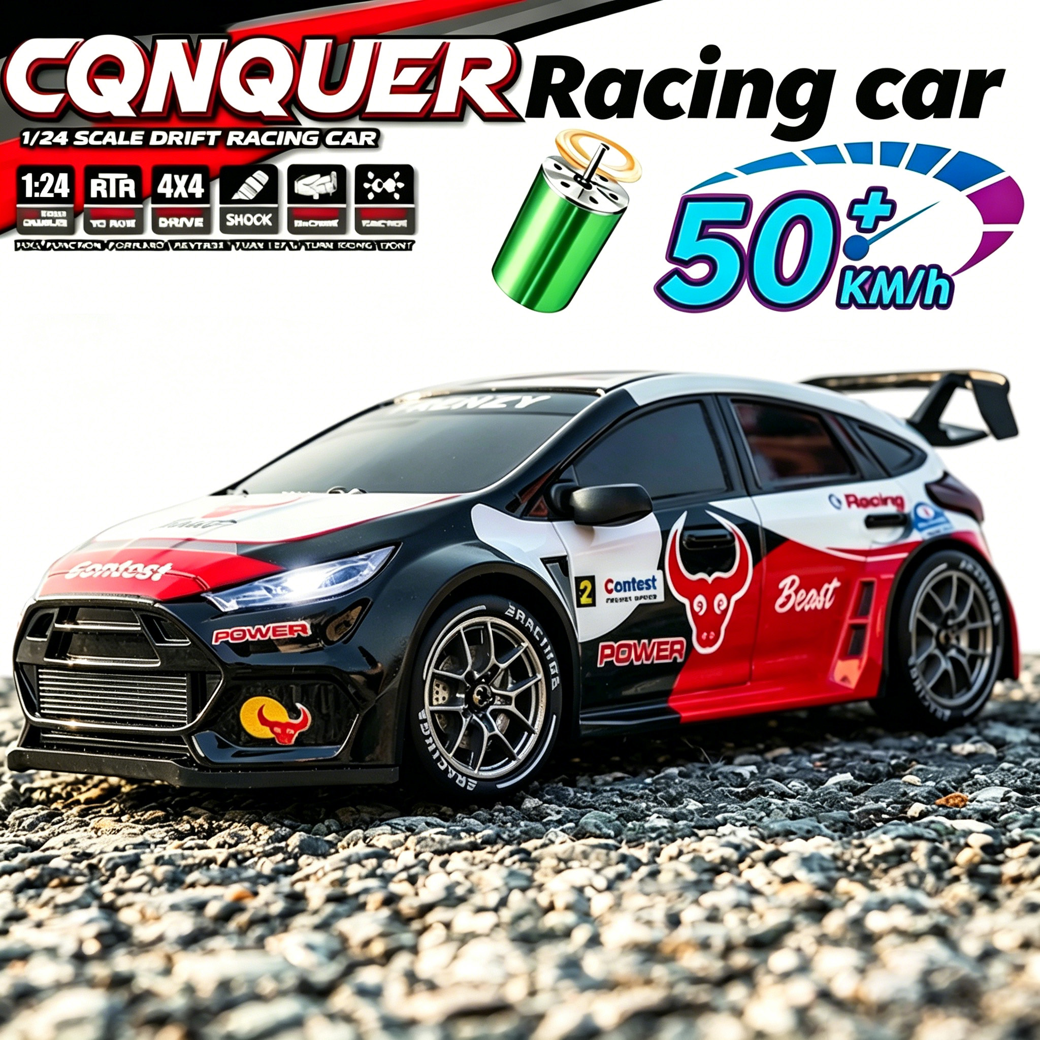 Model Kit Ae86 - 1：24 4WD 50KM/H RC Car Stunt