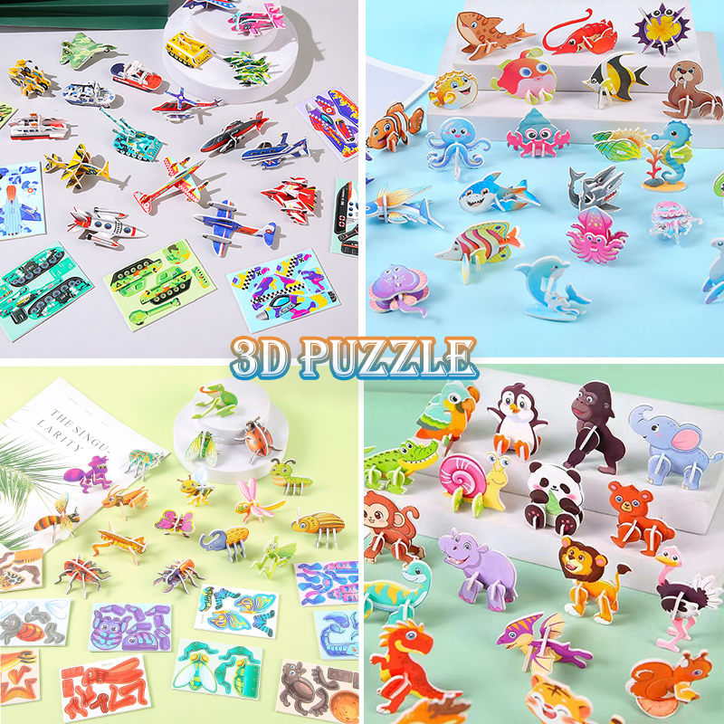 Model Kit Dinosaur - 30Pcs a set 3D DIY Puzzles