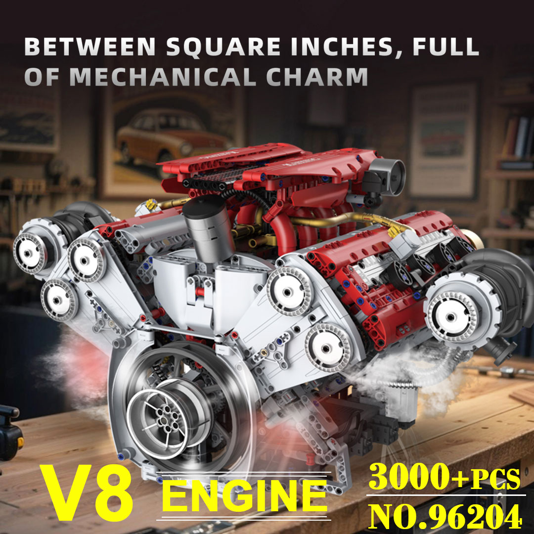 Motorized V8 Engine 3201Pcs Bu - Model Kit V8 recensione e prezzo