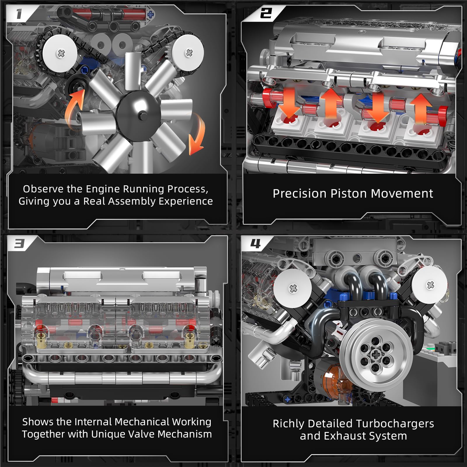 Mould King 10088 V8 Engine Bui - Model Kit V8 recensione e prezzo