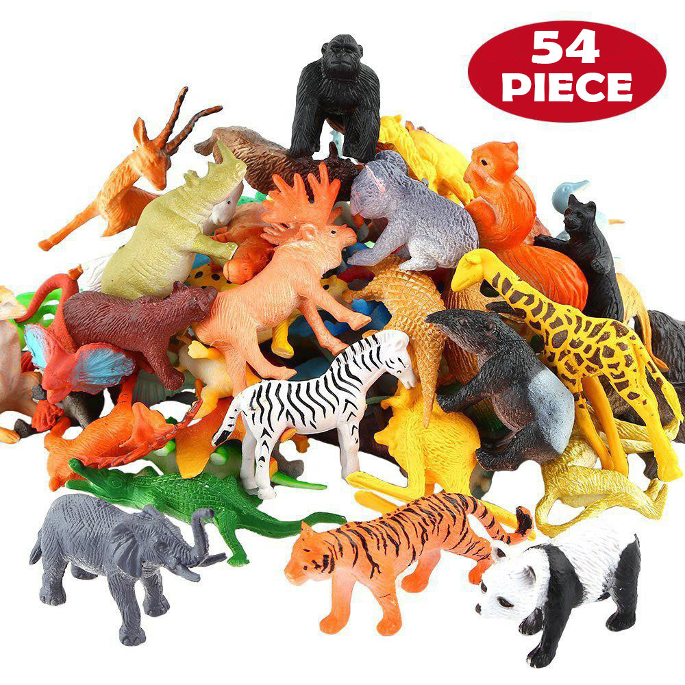 54 Pcs Mini Jungle Animal Toys - Model Kit Dinosaur recensione e prezzo