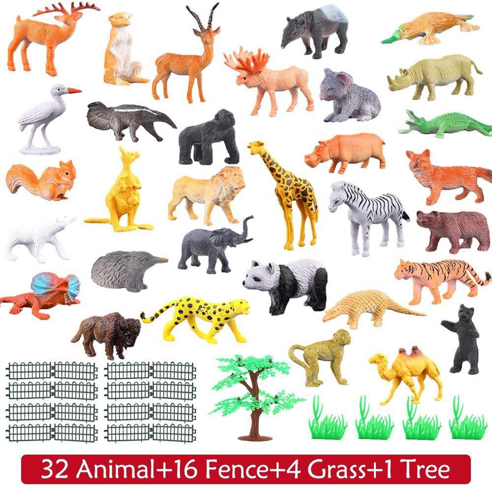 54 Pcs Mini Jungle Animal Toys - Model Kit Dinosaur recensione e prezzo