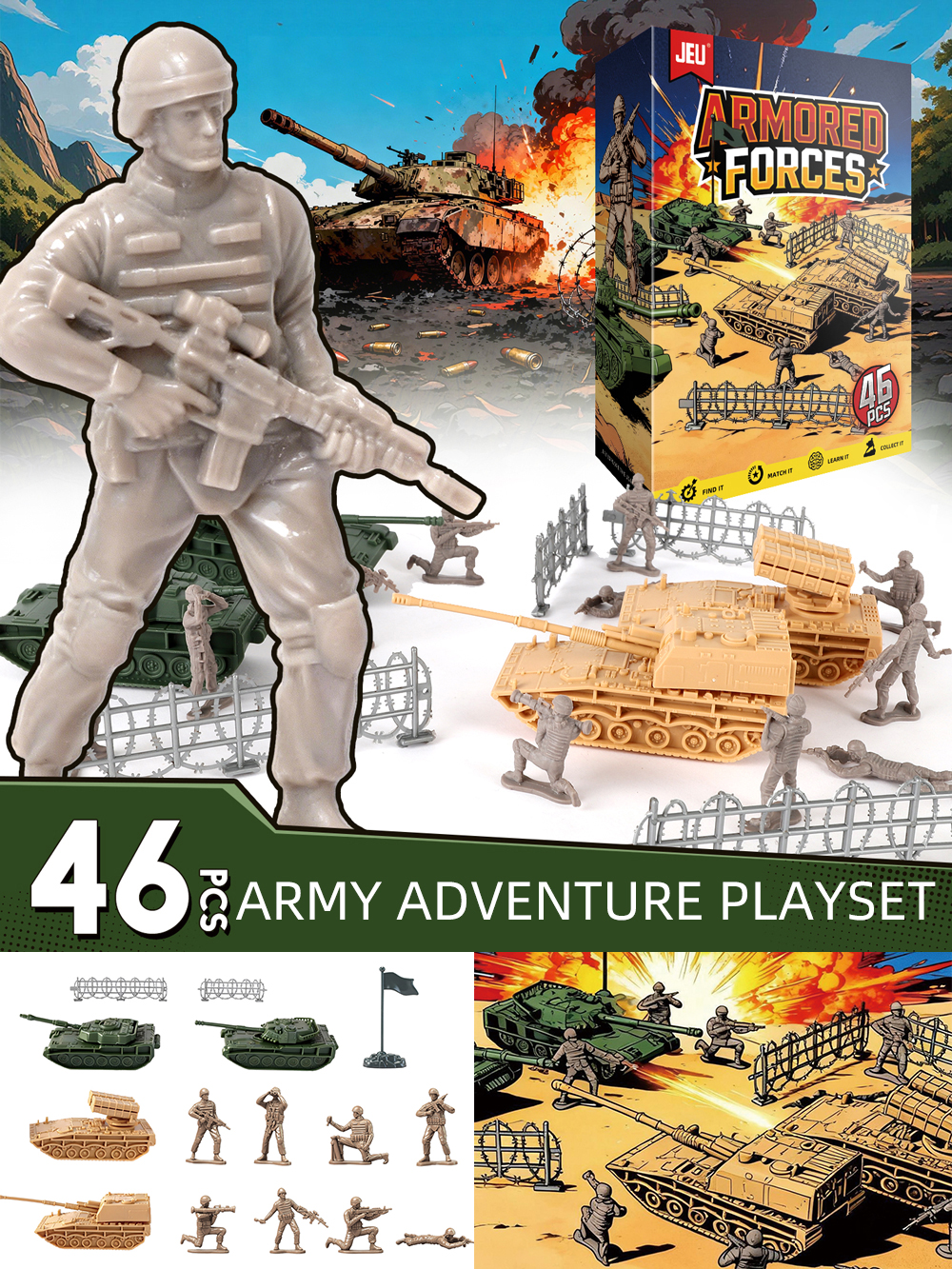 ViiKONDO Army Men Toy Military - Model Kit Tank recensione e prezzo