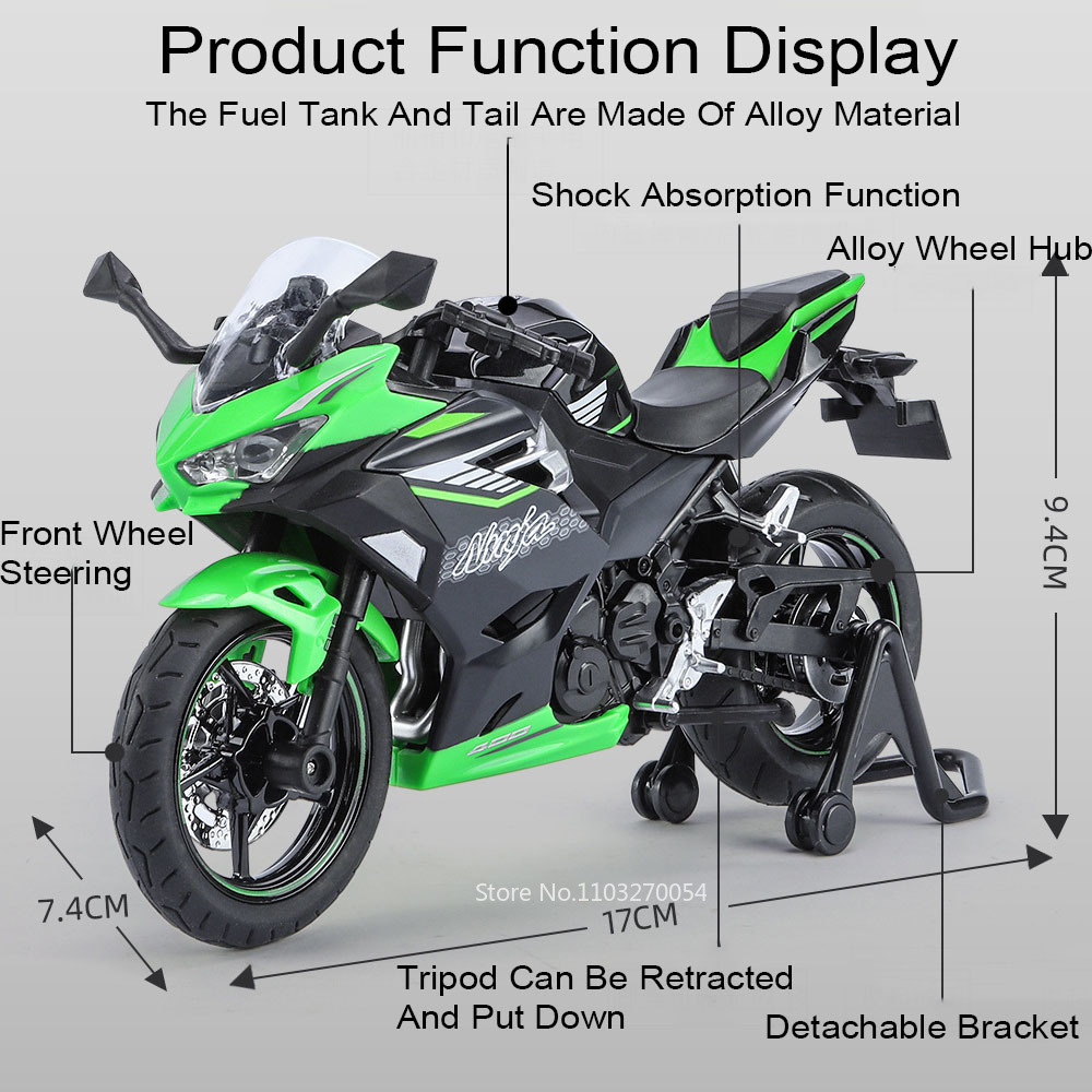 1:12 Kawasaki KX450 NINJA 400  - Model Kit Harley Davidson recensione e prezzo