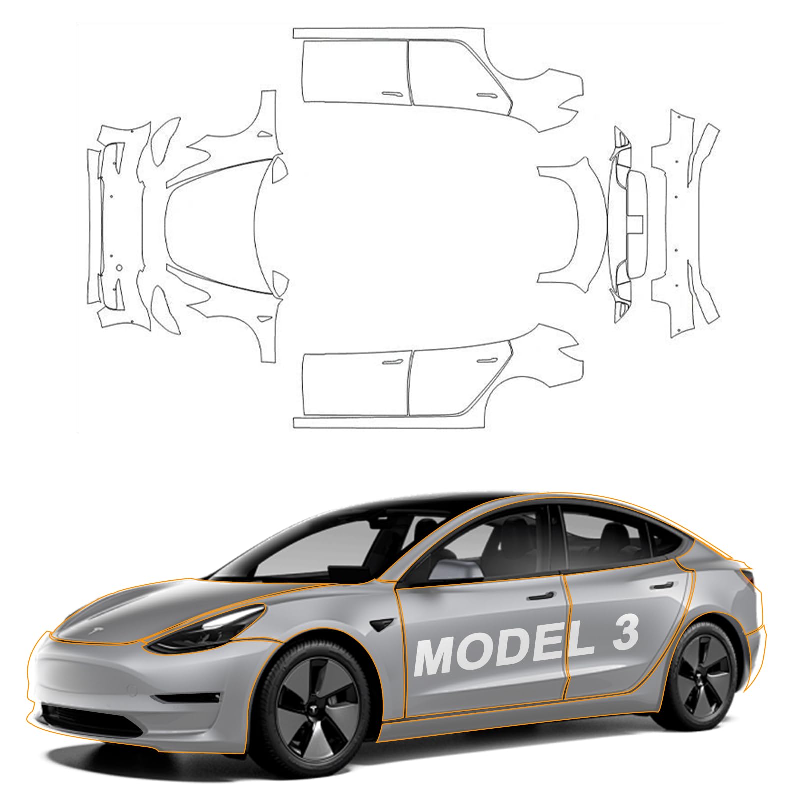 For Tesla Model 3 2017-2023 Pr - Paint Model Kit recensione e prezzo