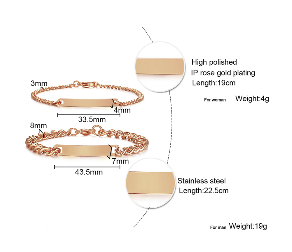 Plate Id Tag Bar Bracelet Cuba - Model Kit Quick recensione e prezzo