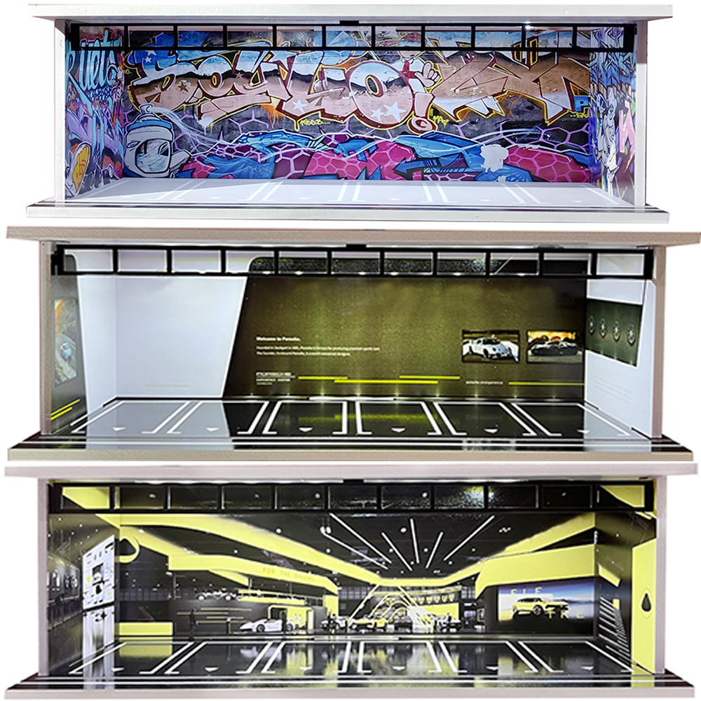 1:64 Scale DIY Garage Diorama  - Model Kit Display Case recensione e prezzo