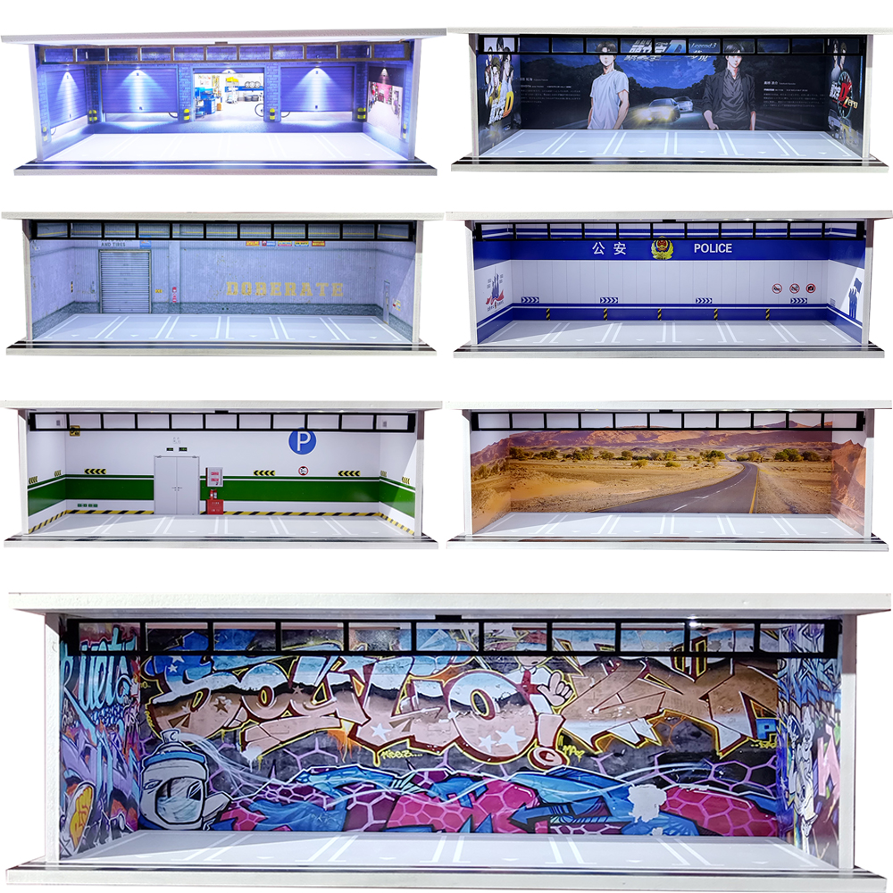 1:64 Scale DIY Garage Diorama  - Model Kit Display Case recensione e prezzo