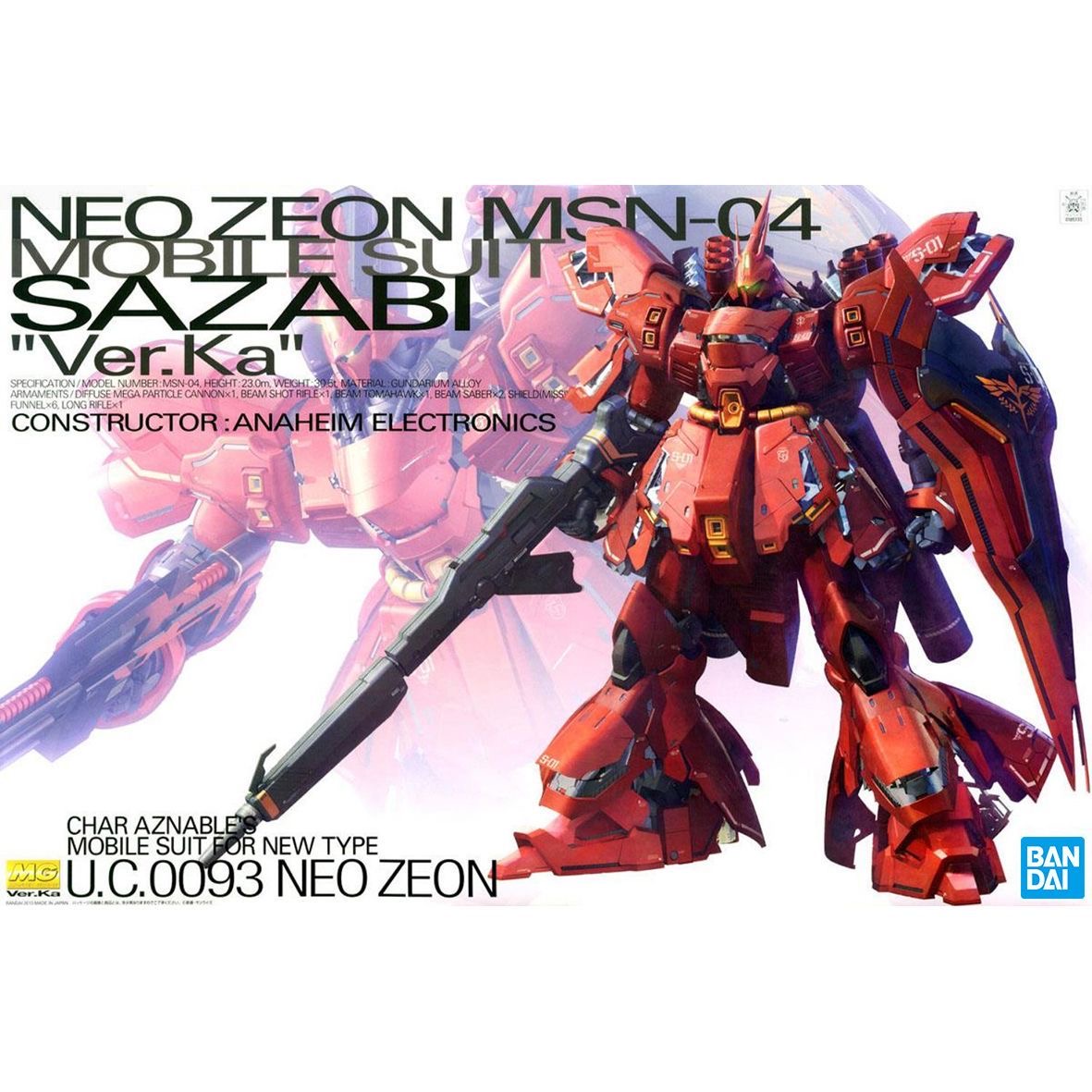 BANDAI SPIRITS MG 1/100 Char's - Gundam Model Mg recensione e prezzo