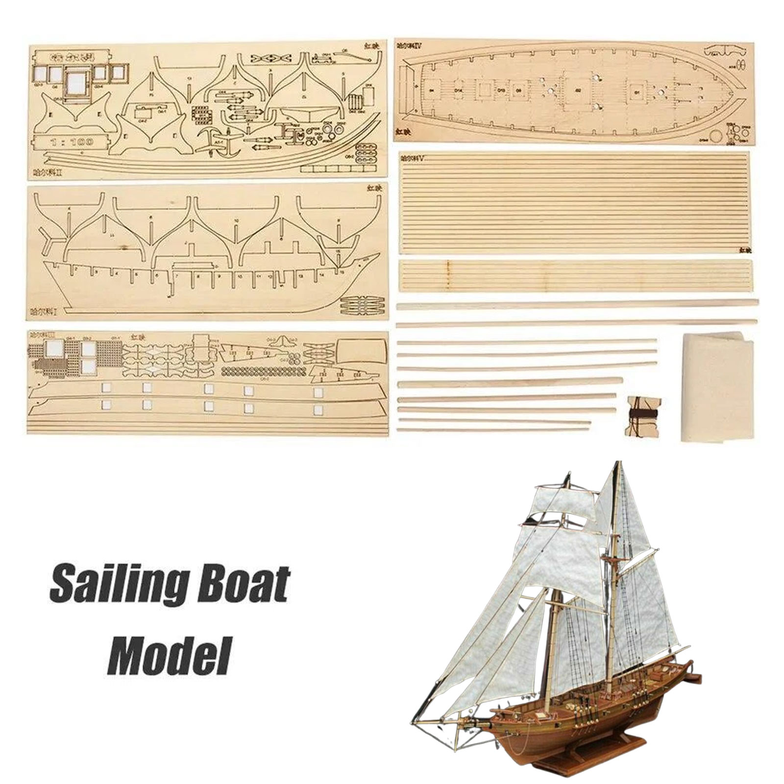 【Halcon Sailboat Wooden Model  - Model Kit Simulator recensione e prezzo