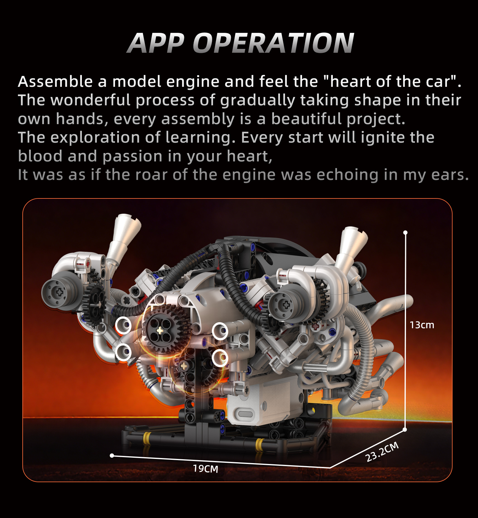 K96213 770pcs V8 Engine Model  - Model Kit V8 recensione e prezzo