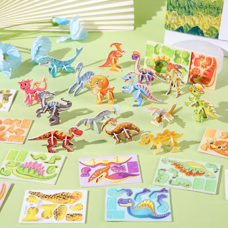 30Pcs a set 3D DIY Puzzles Toy - Model Kit Dinosaur recensione e prezzo