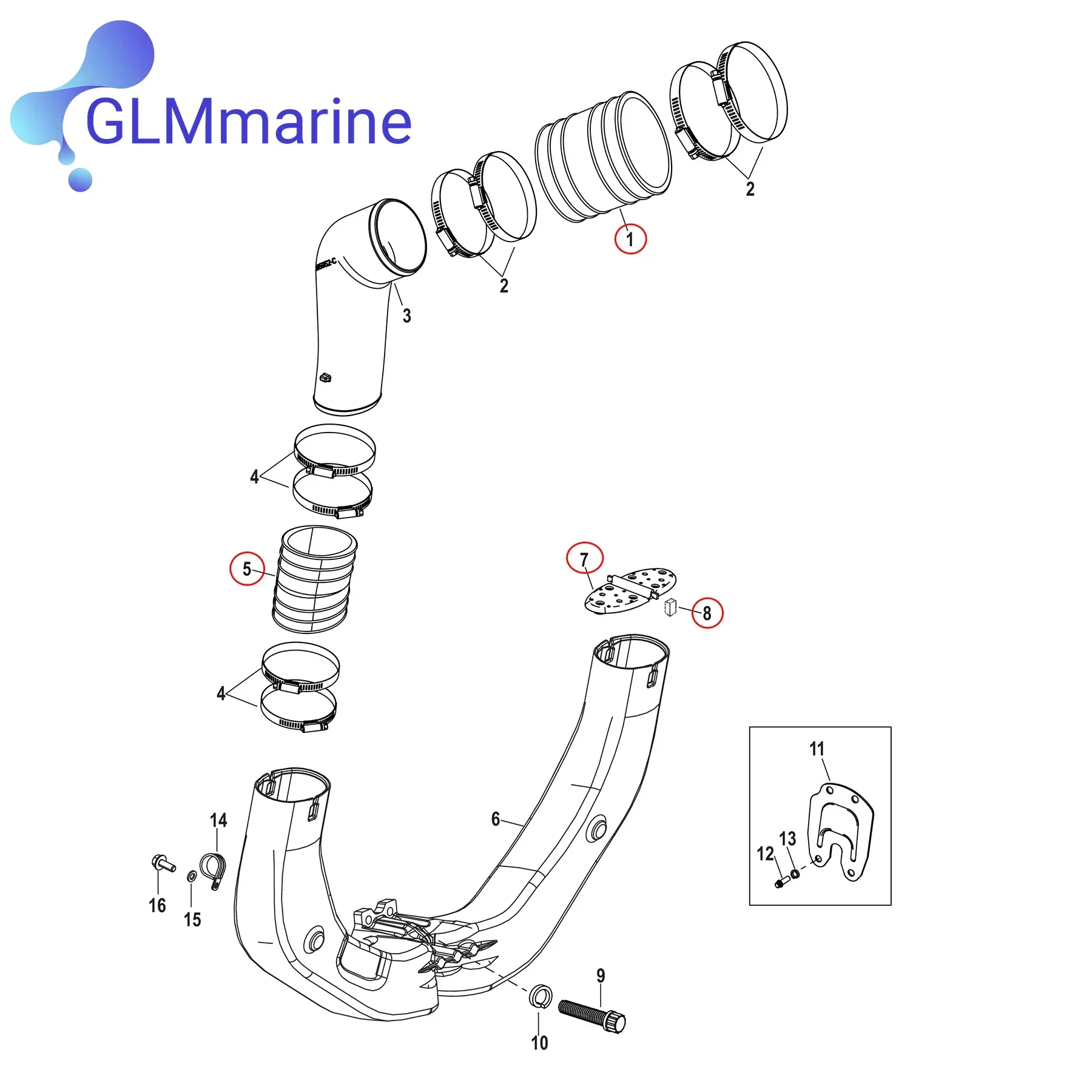 Y Pipe Exhaust Bellows Hose Ki - Model Kit V8 recensione e prezzo